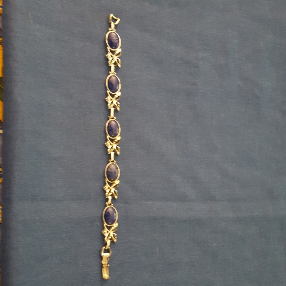 Sarah Coventry "blue hawaii" Bracelet 8"L